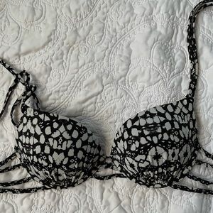 Black and White Bikini Top